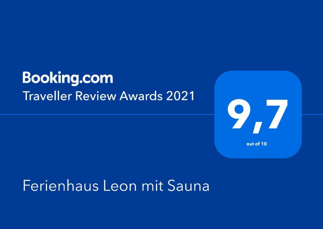 Ferienhaus Leon Mit Sauna レーブルク＝ロックム エクステリア 写真