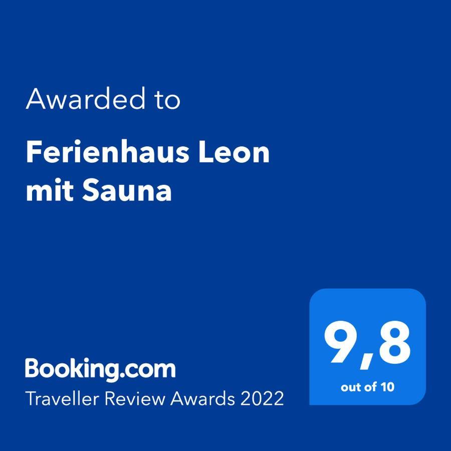 Ferienhaus Leon Mit Sauna レーブルク＝ロックム エクステリア 写真